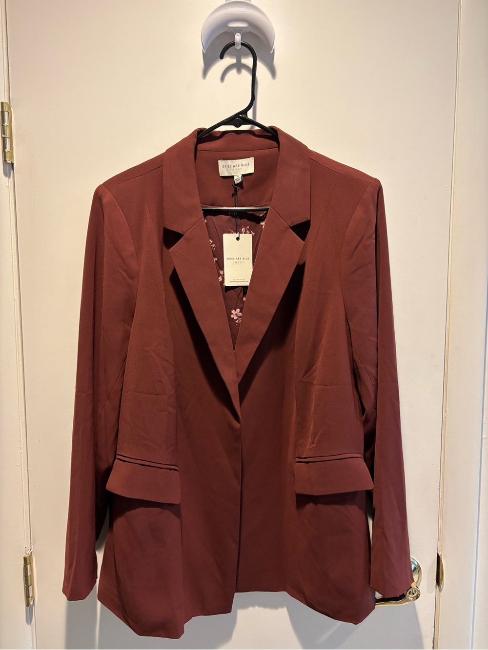 Skies Are Blue Rust Red Blazer